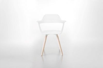 Muse Chair Stuhl Radius Weiß/Holz 